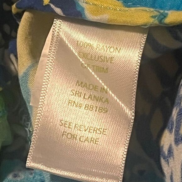 Lily Pulitzer Pippa Blue Shells Drawstring Palazzo 4 Pocket Rayon Pants Sz M - Picture 6 of 8